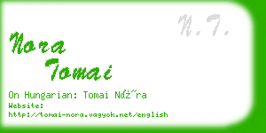 nora tomai business card